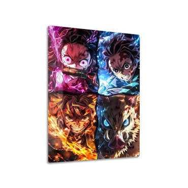 Nezuko and Tanjiro metal poster