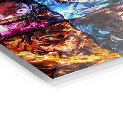 Nezuko and Tanjiro metal poster