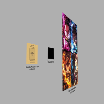 Nezuko and Tanjiro metal poster