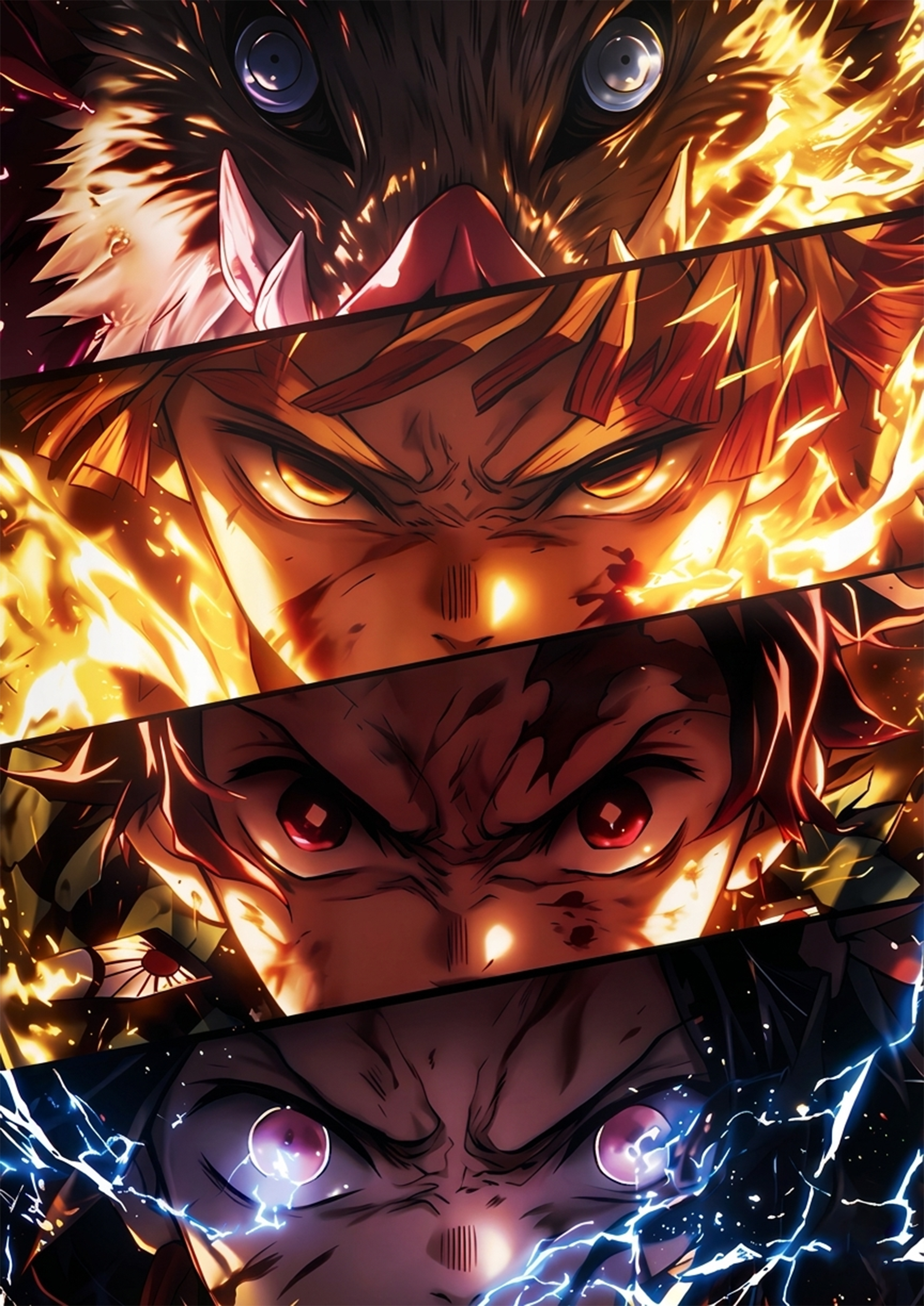 Demon Slayer Team metal poster artwork