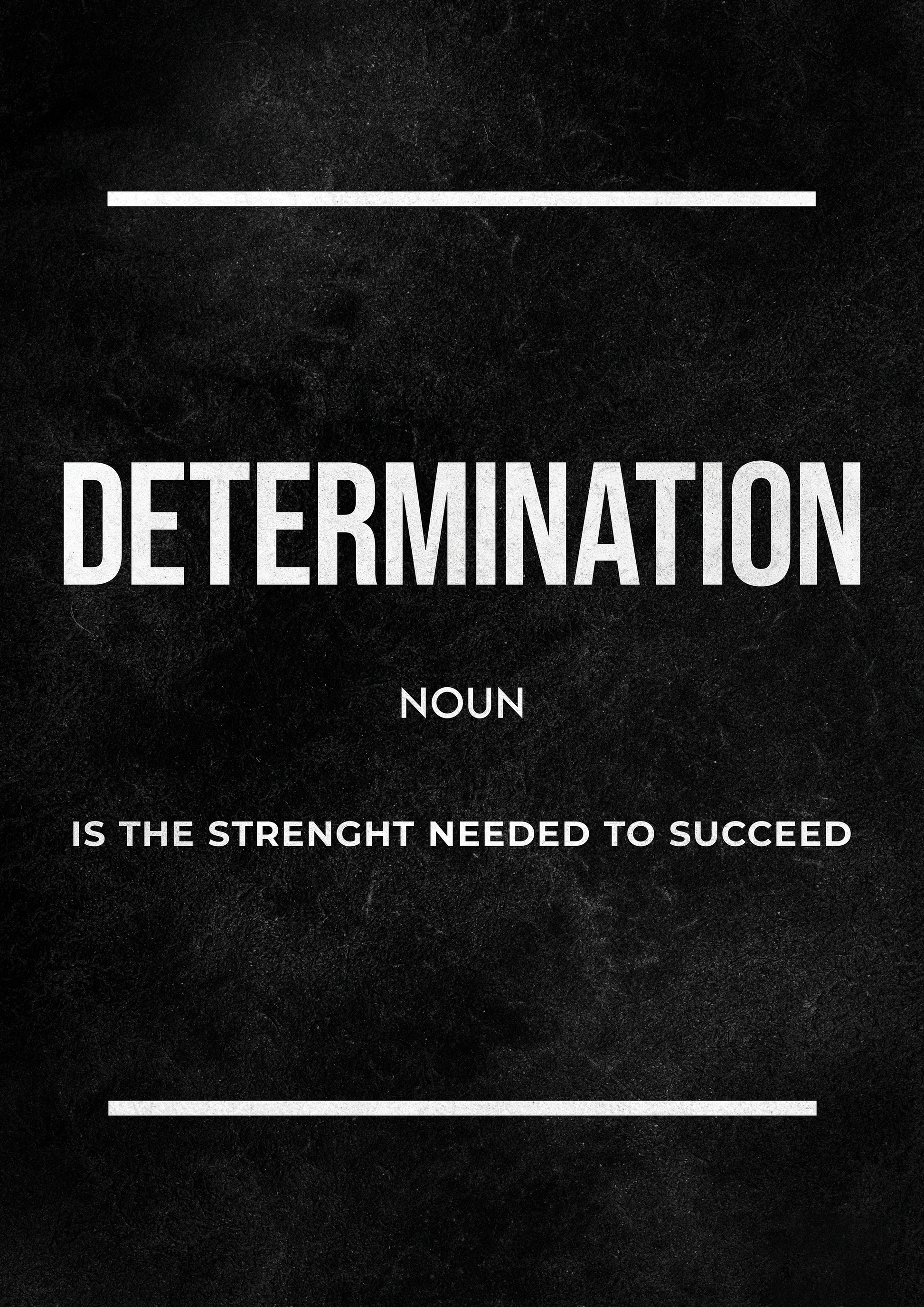 Determination metal poster artwork