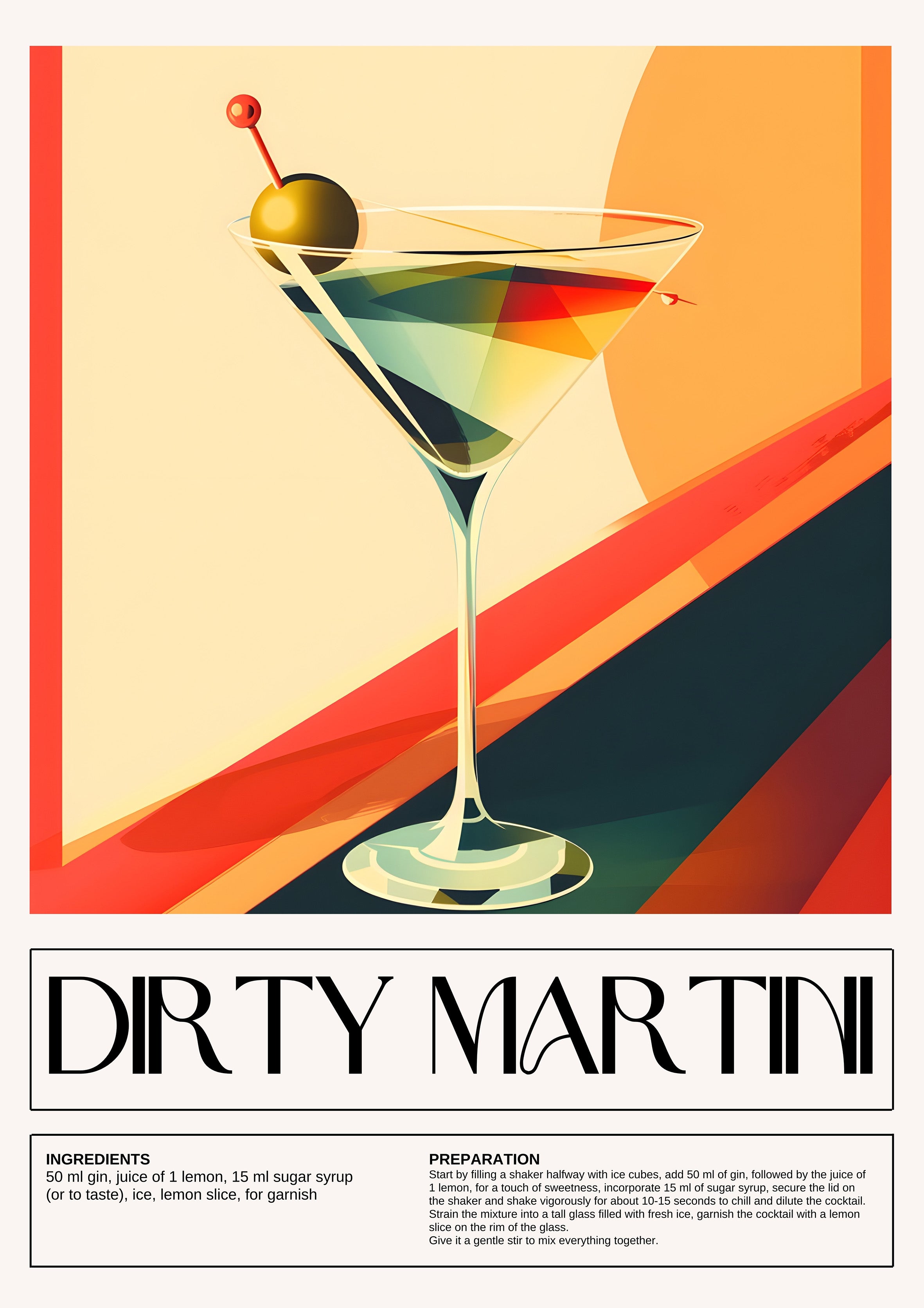 Dirty Martini metal poster artwork