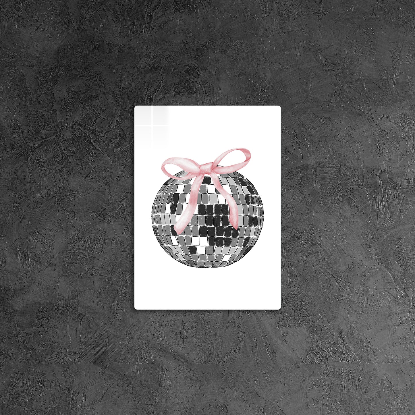 Disco Ball Pink Bow