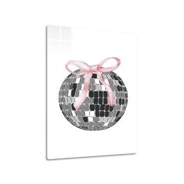 Disco Ball Pink Bow