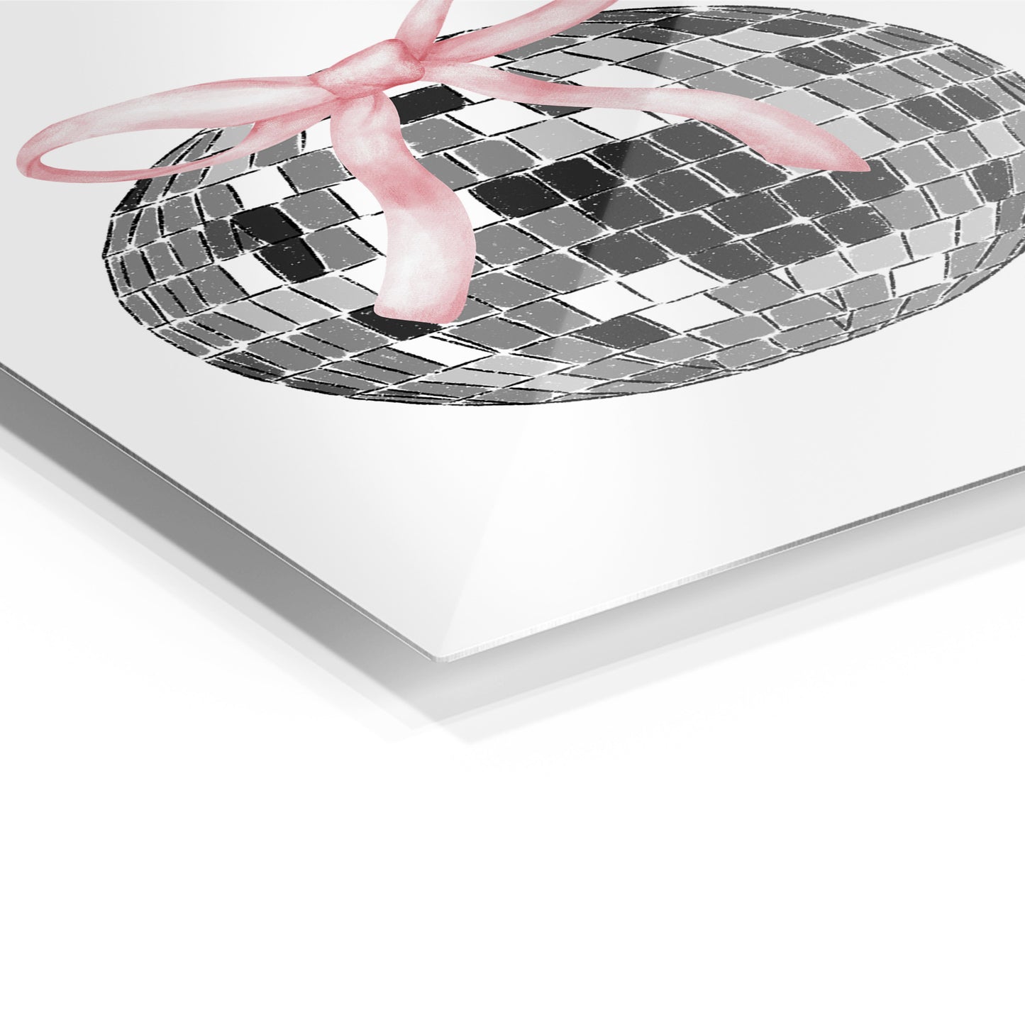 Disco Ball Pink Bow