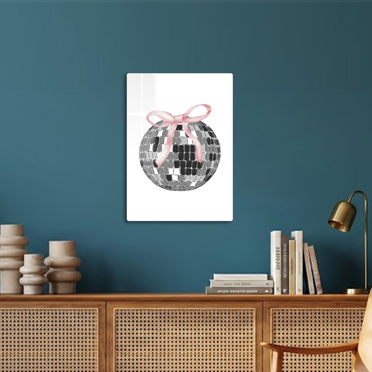 Disco Ball Pink Bow