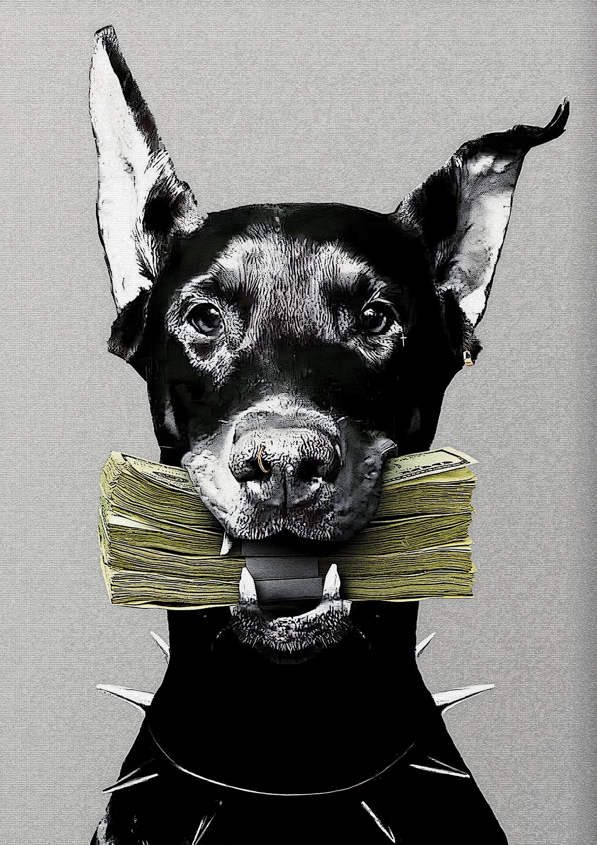 Doberman Bills metal poster artwork