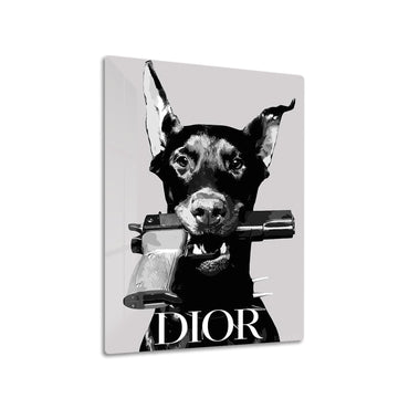 Doberman luxury metal poster