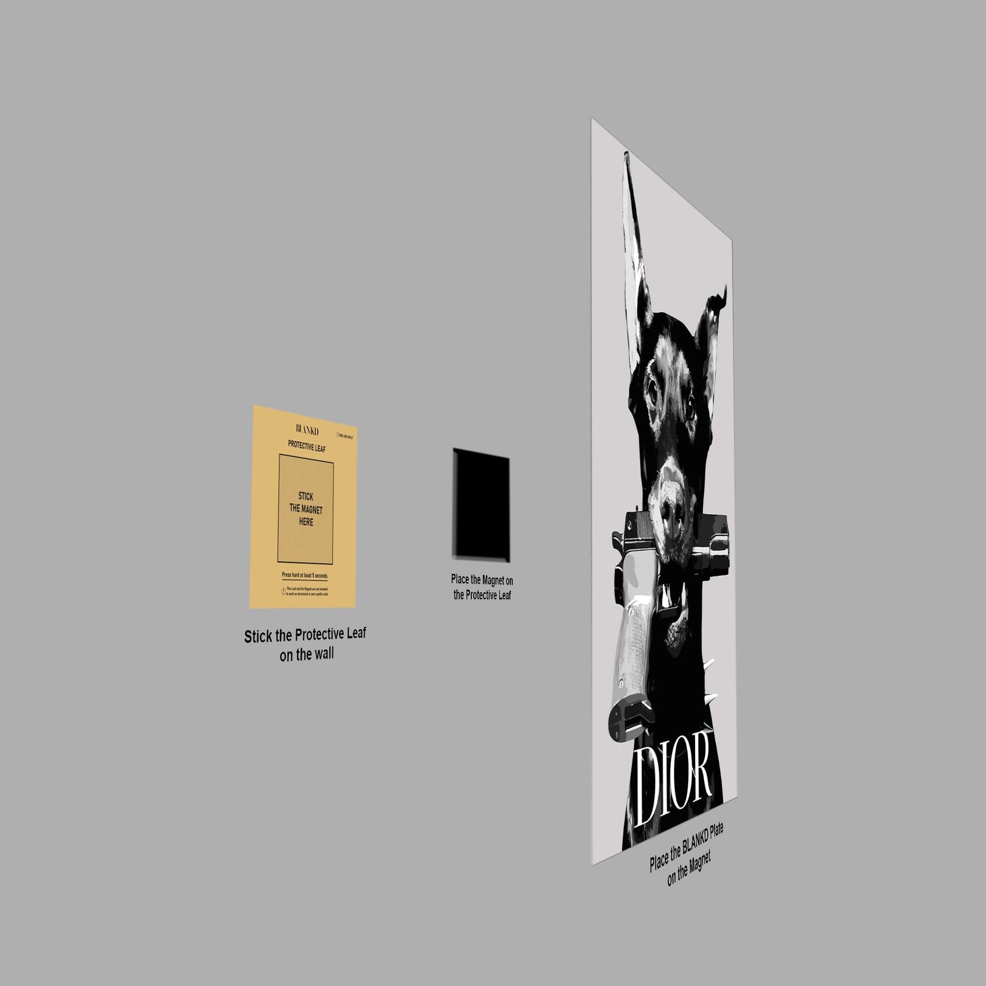 Doberman luxury metal poster