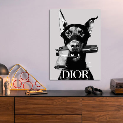 Doberman luxury metal poster