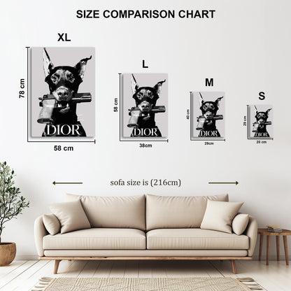 Doberman luxury metal poster