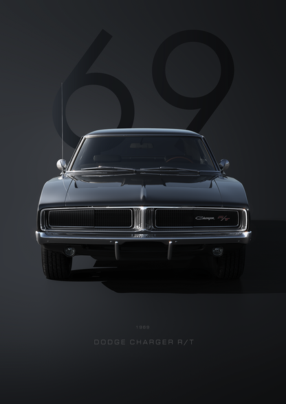 1969 Dodge Charger metal poster artwork