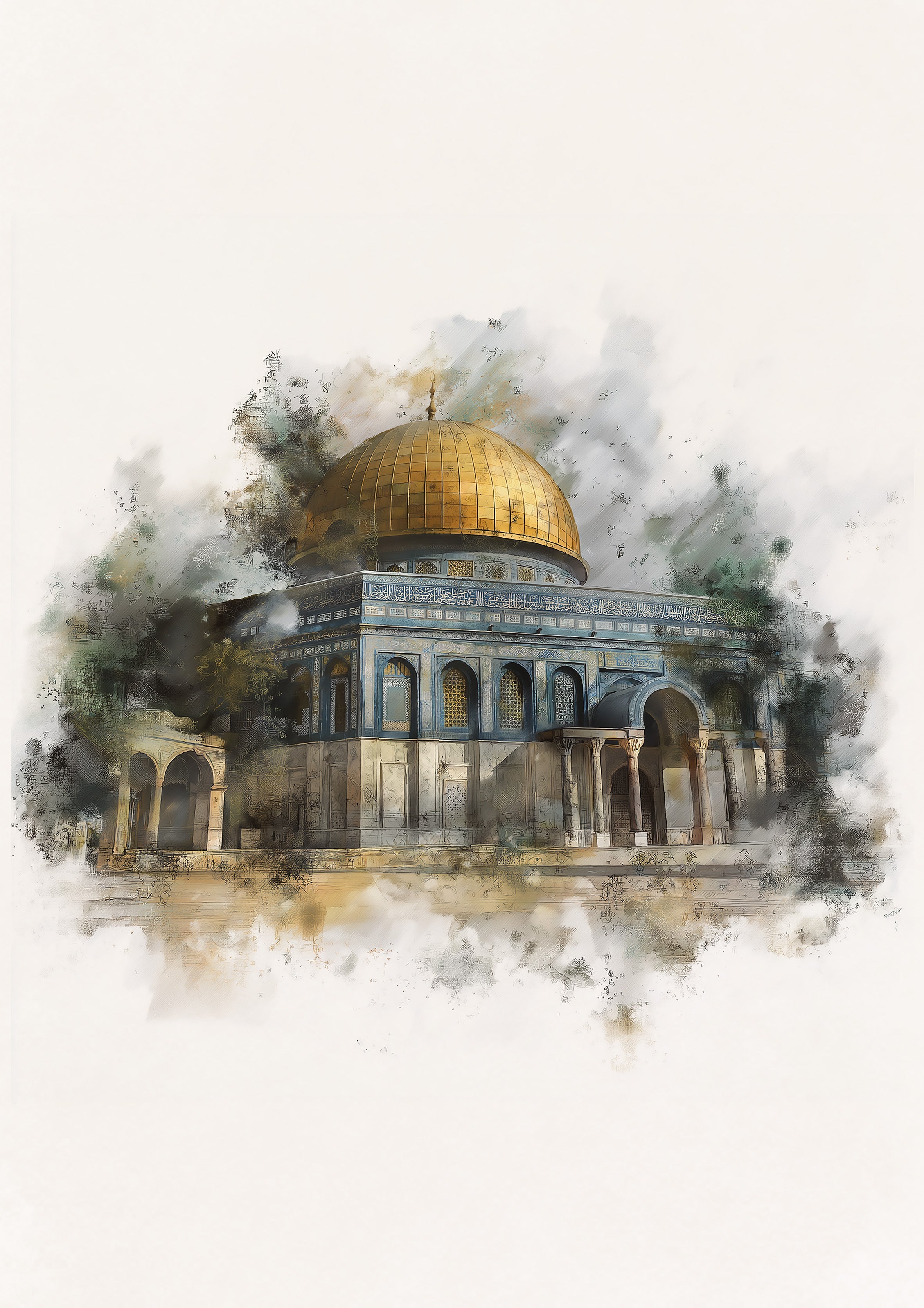Dome of the Rock metal poster artwork