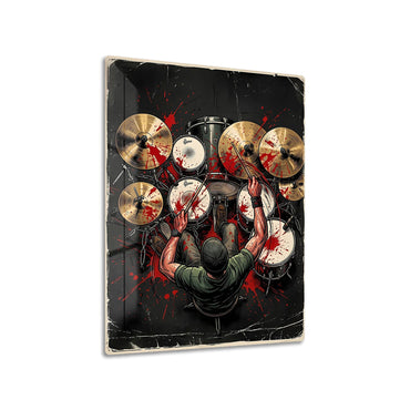 Drummer with Blood Splatter