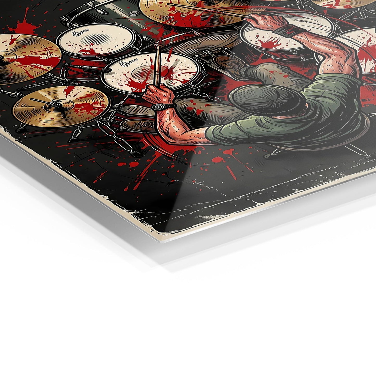 Drummer with Blood Splatter
