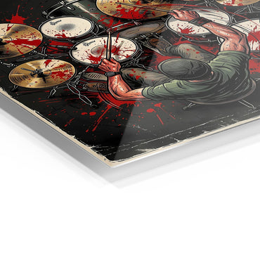 Drummer with Blood Splatter