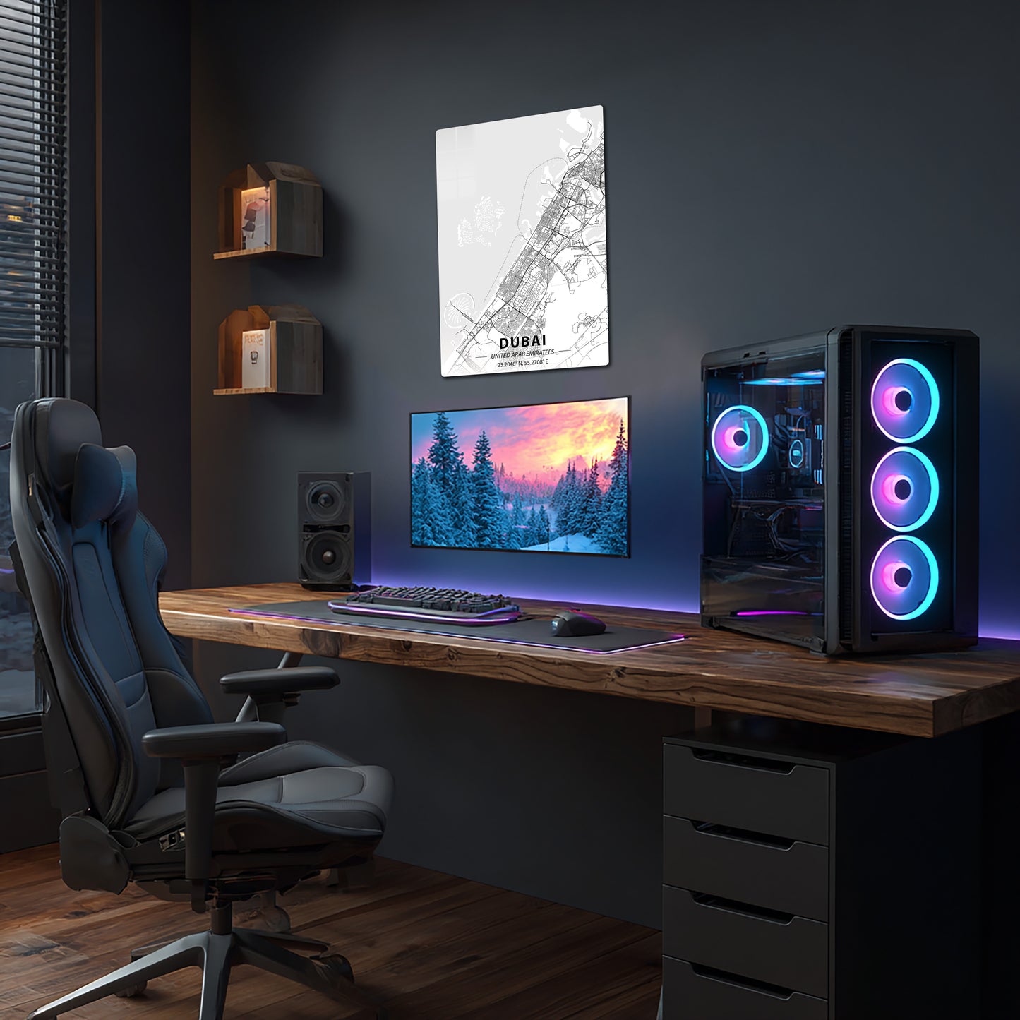 Dubai Minimalist Map