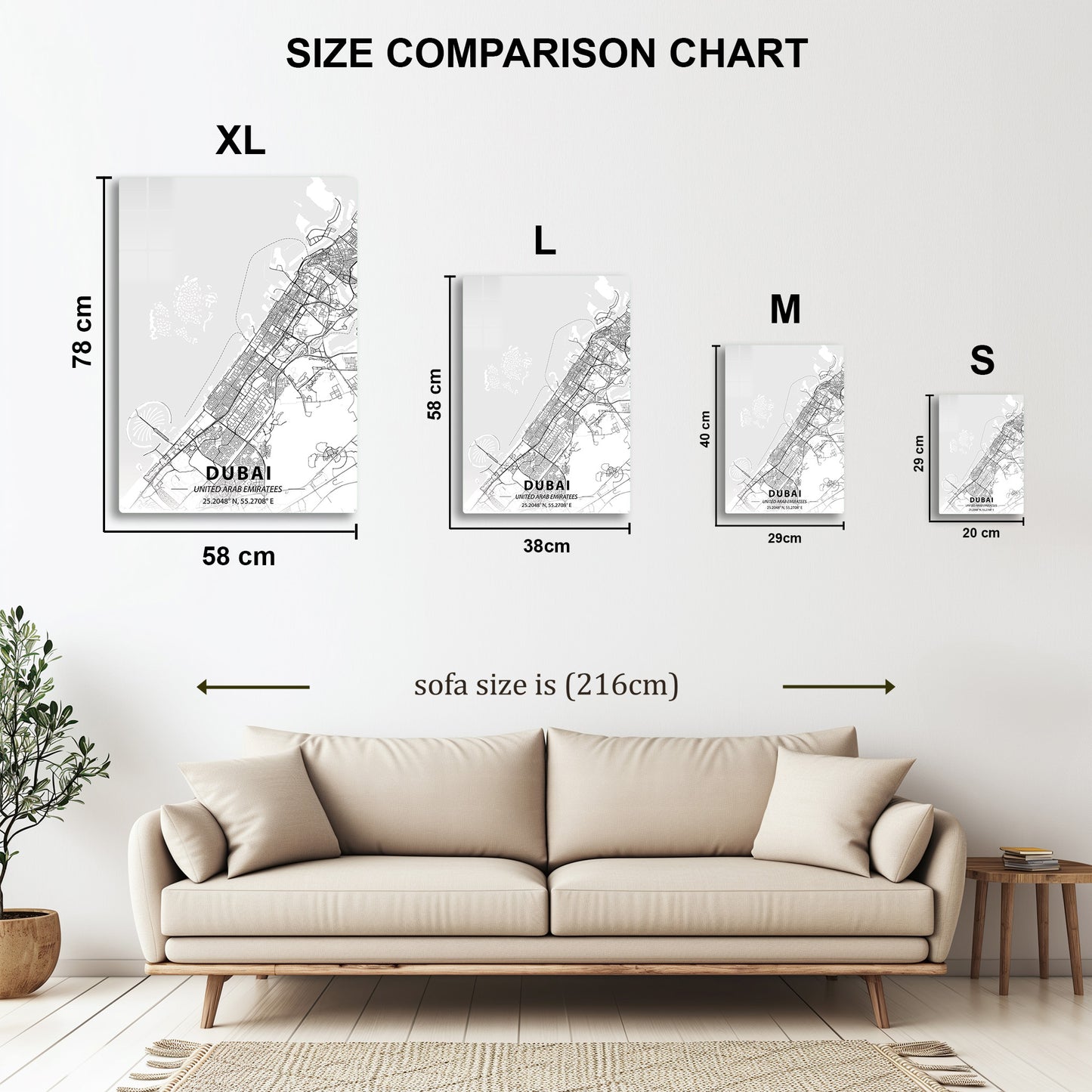 Dubai Minimalist Map