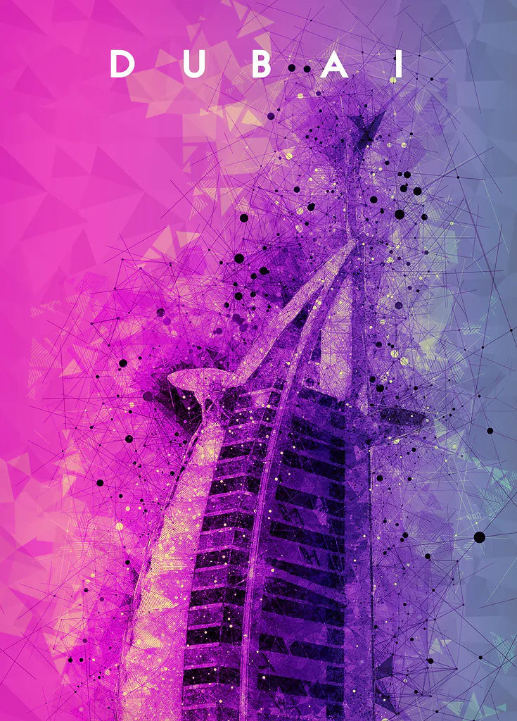 Dubai Burj Al Arab metal poster artwork