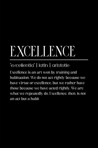 Excellence metal poster artwork