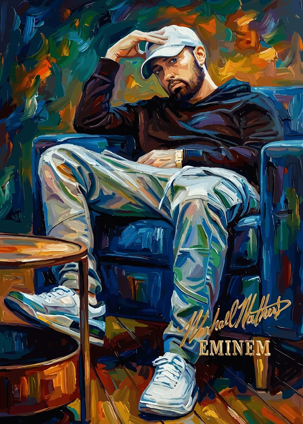 Eminem Portrait metal poster artwork