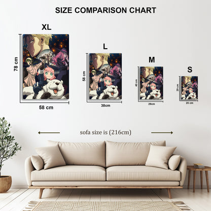 Spy x Family Forgers metal wall art in styled room setting