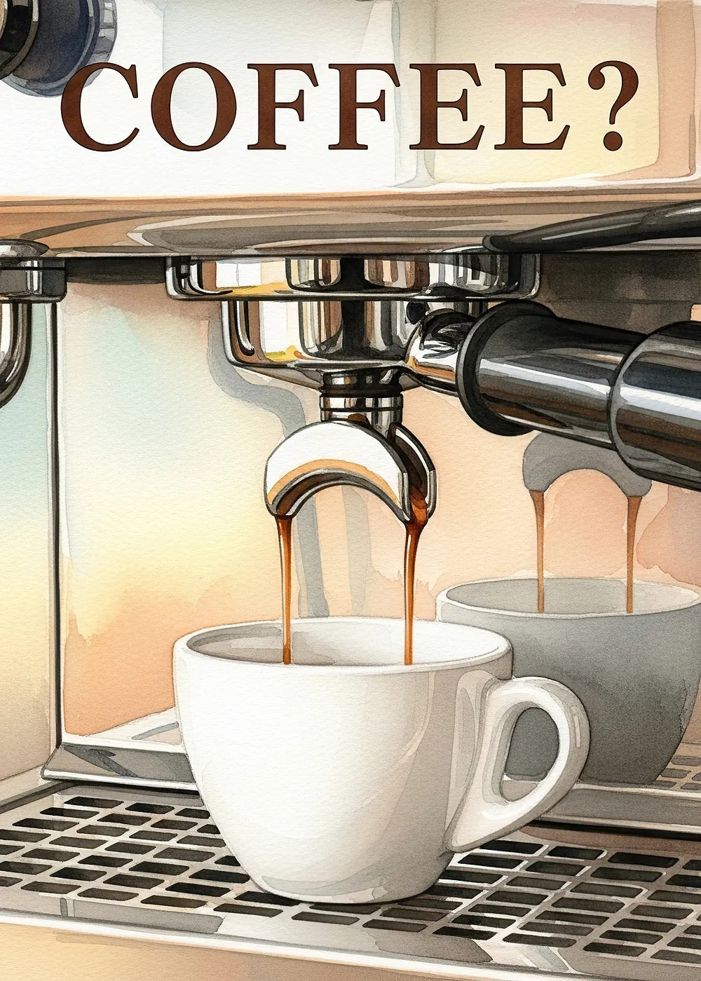Espresso Machine metal poster artwork