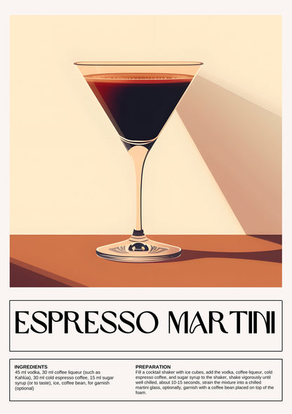 Espresso Martini metal poster artwork