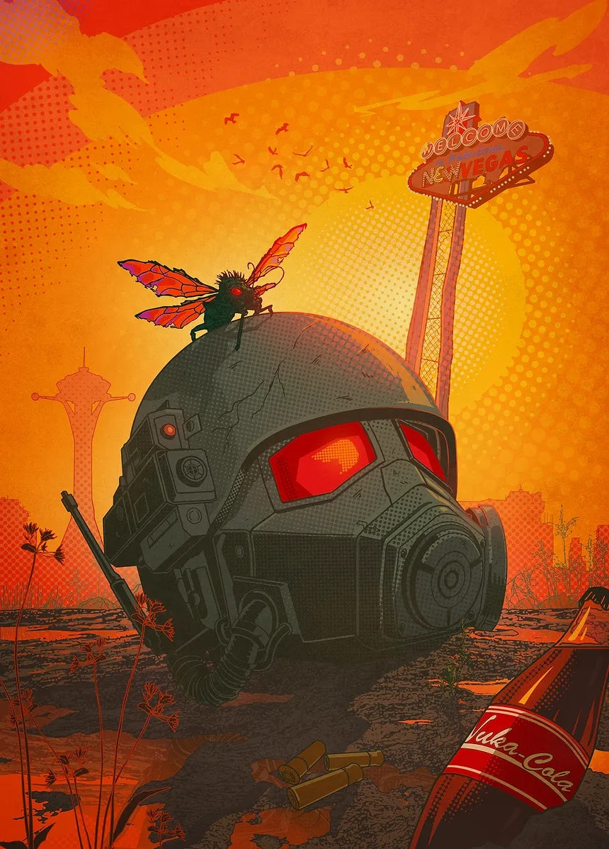 Fallout Wasteland Vigil New Vegas Icon metal poster artwork