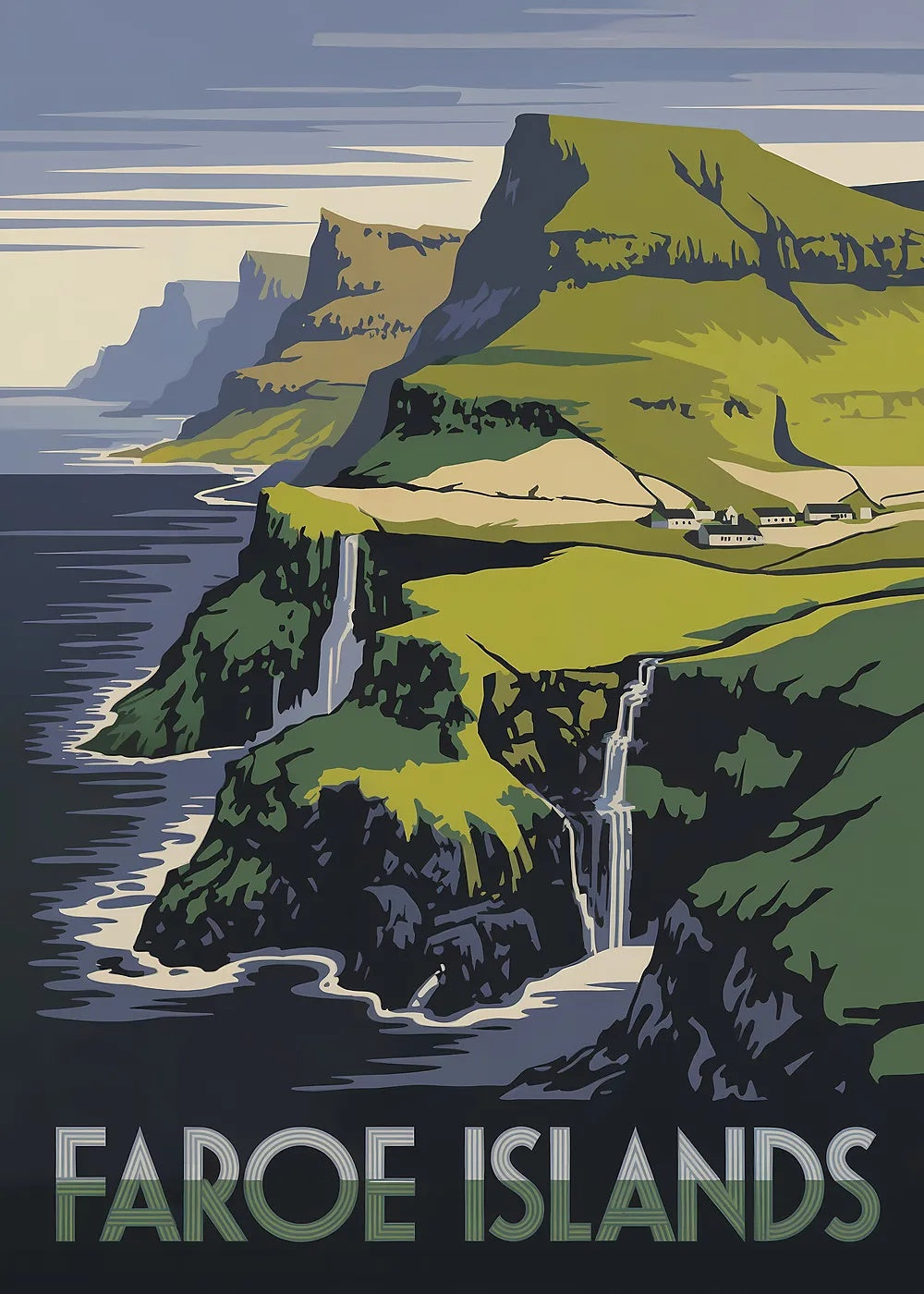 Faroe Islands metal poster artwork