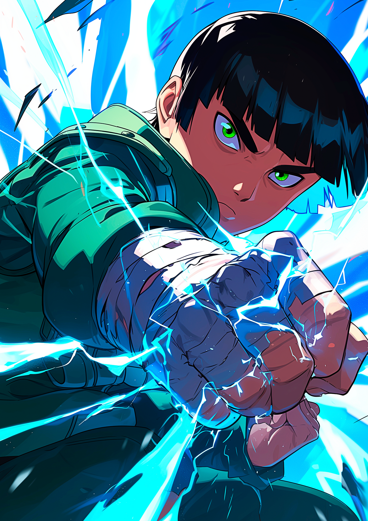 Rock Lee Naruto metal wall art