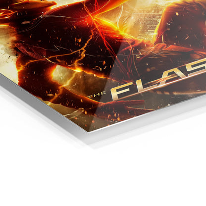 The Flash metal wall art in a modern interior