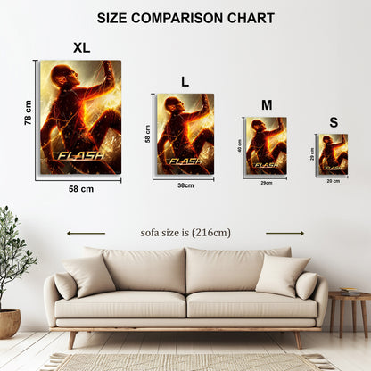 The Flash metal wall art in styled room setting