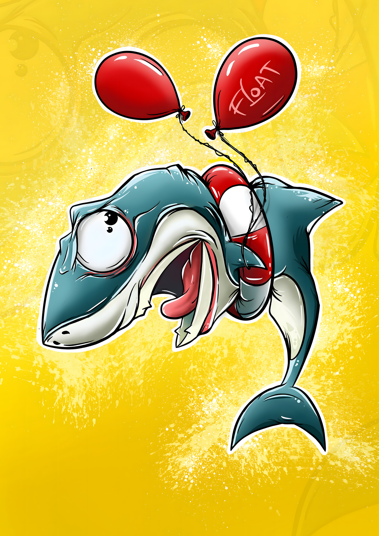Floating Shark metal poster artwork