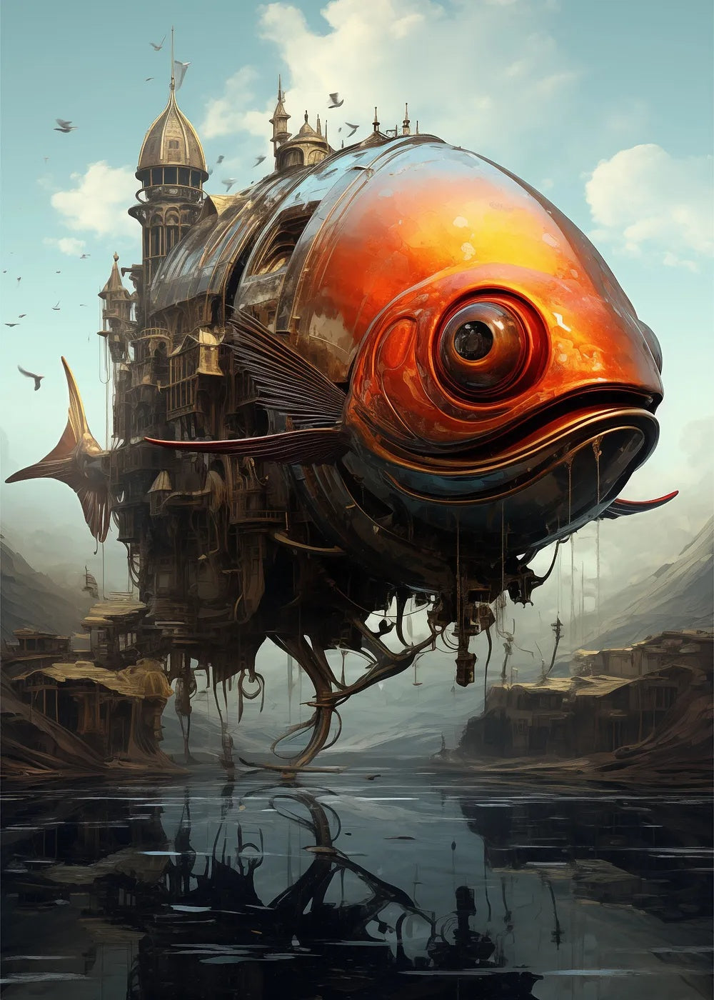 Flying Fish Kingdom metal poster artwork
