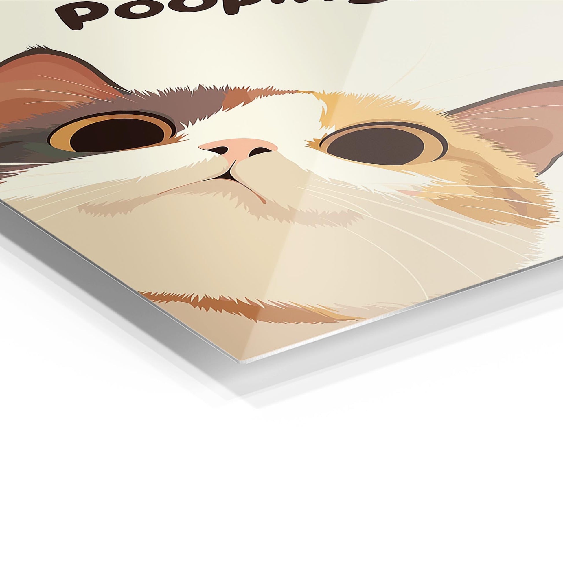 Funny Cat Are You Pooping metal poster