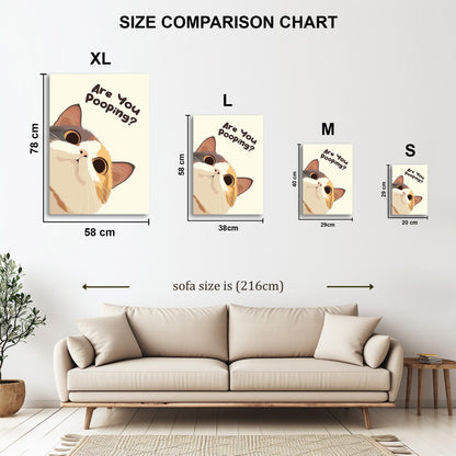 Funny Cat Are You Pooping metal poster