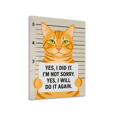 Funny Cat Mugshot metal poster