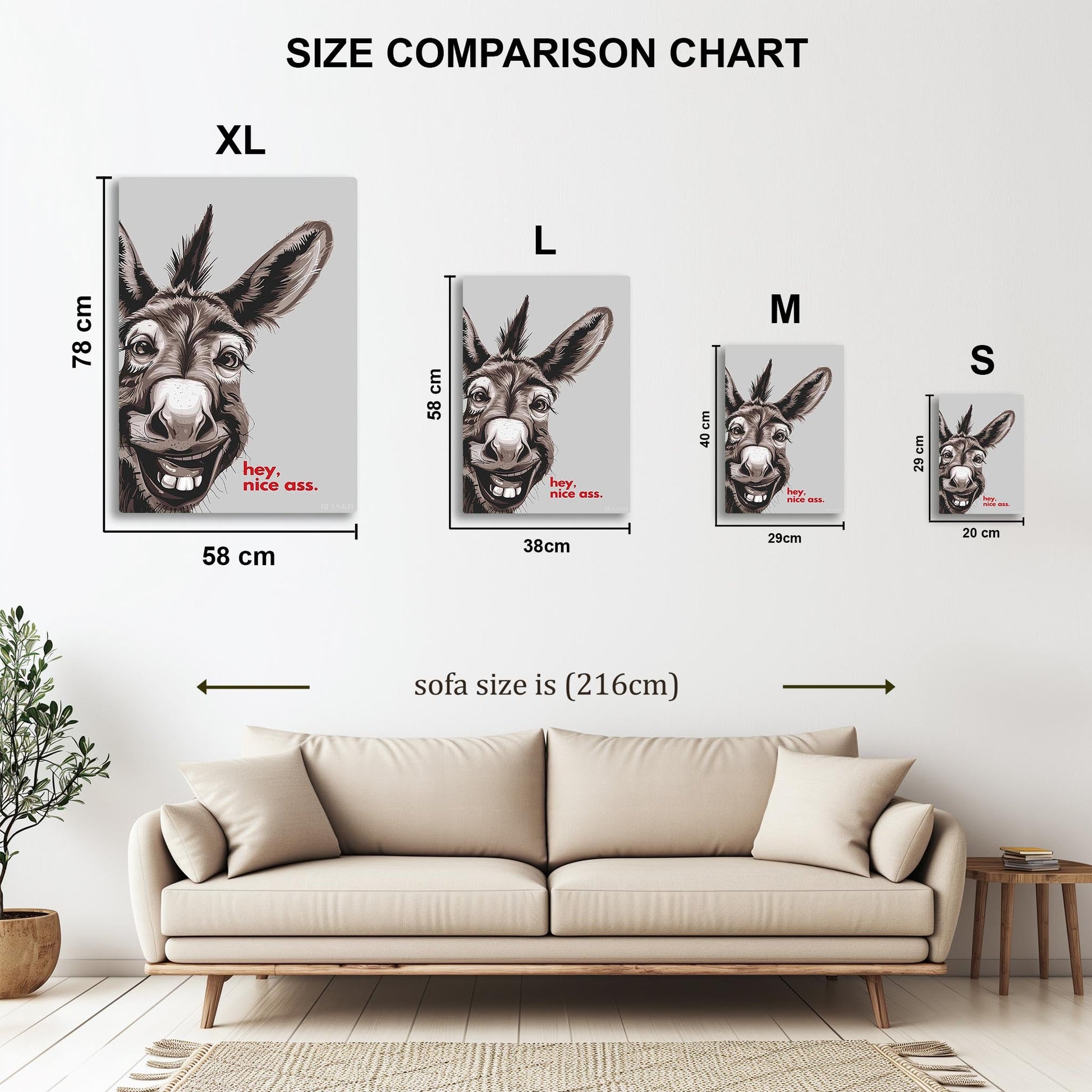 Funny Donkey metal poster