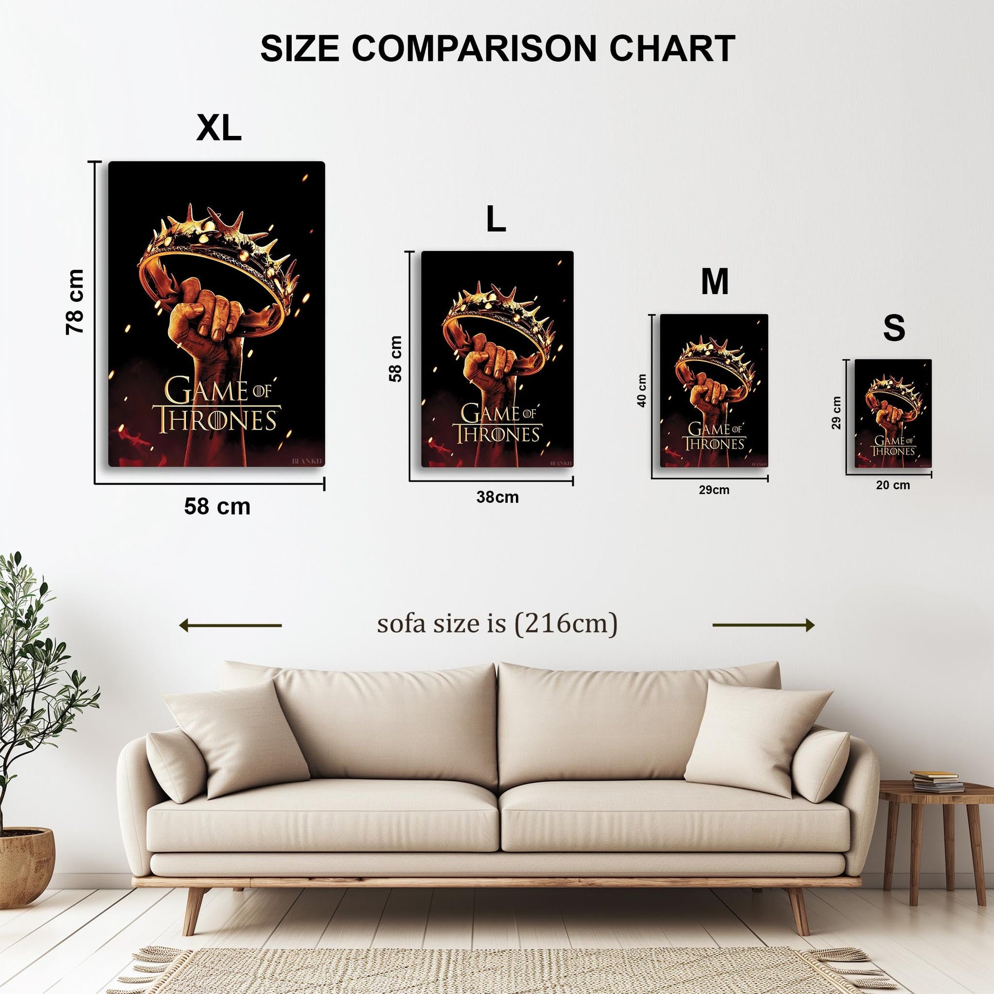 Game of Thrones Season 2 metal poster