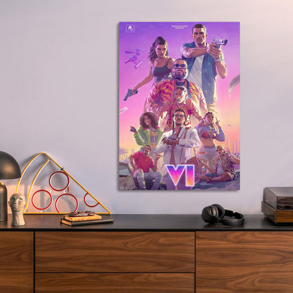 GTA 6 Cast metal poster size comparison