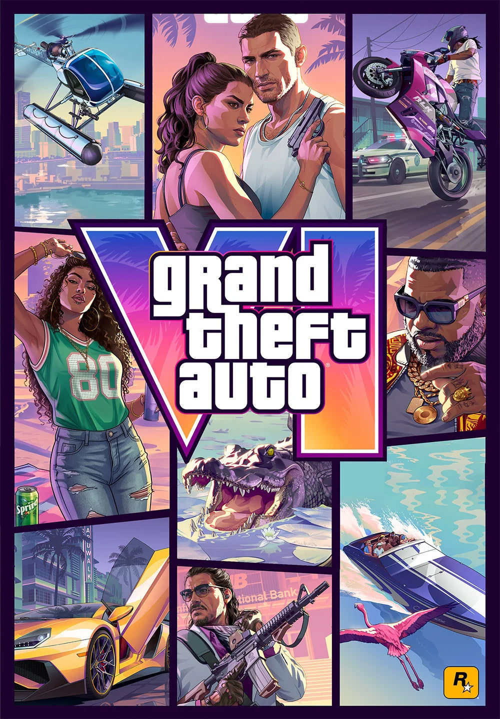 GTA 6 Cover metal poster artwork