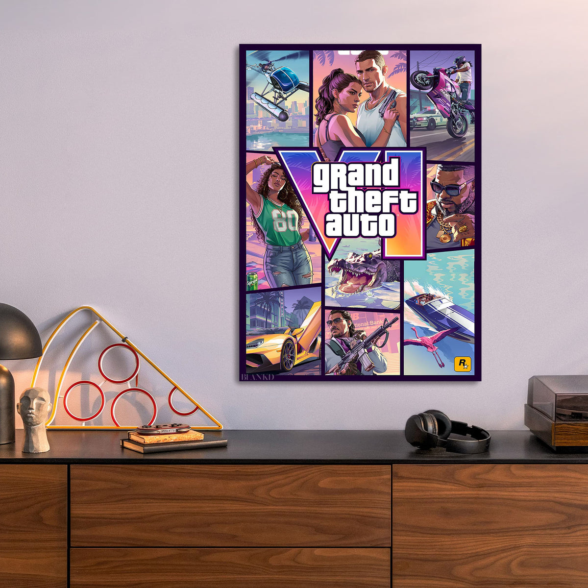 GTA 6 Cover metal poster size comparison