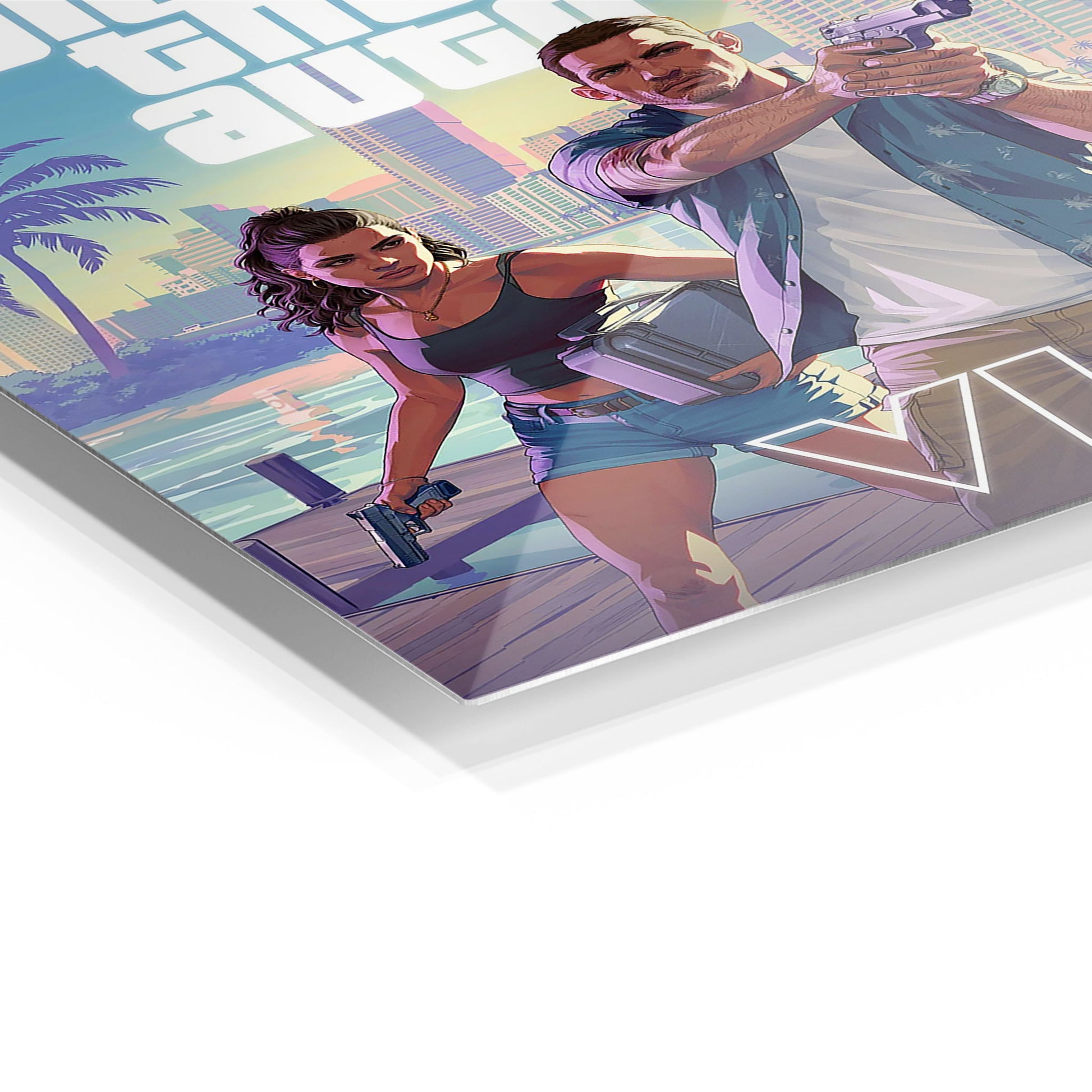 GTA 6 Duo metal wall art in a modern interior