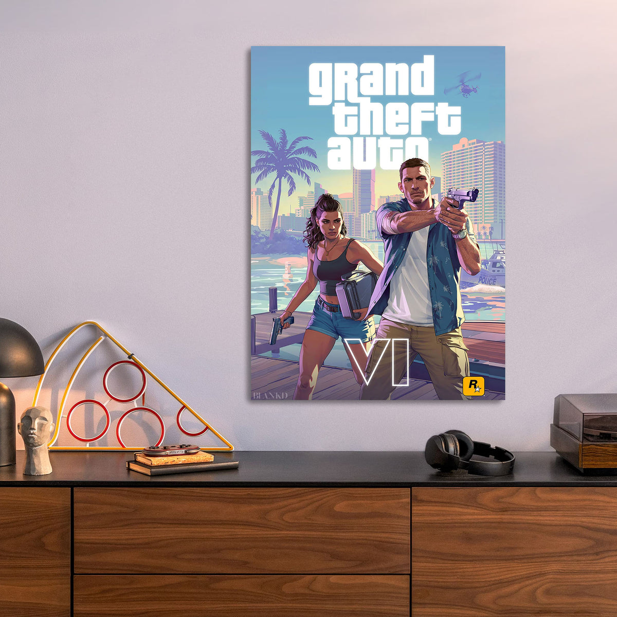 GTA 6 Duo metal poster size comparison