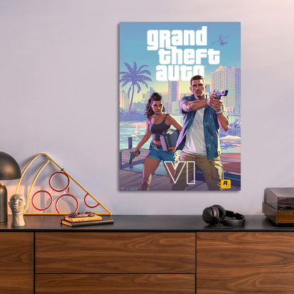 GTA 6 Duo metal poster size comparison
