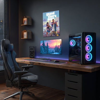 GTA 6 Duo metal print magnetic mounting detail