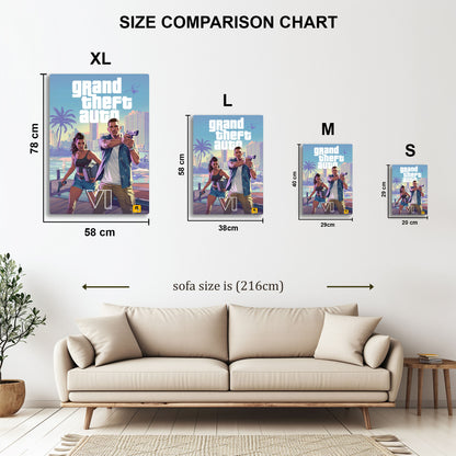 GTA 6 Duo metal wall art in styled room setting