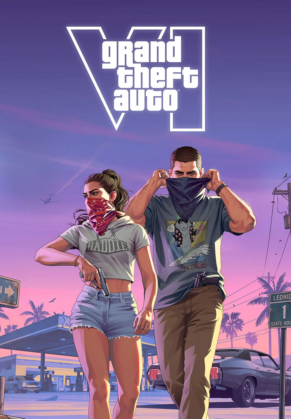 GTA 6 Getaway metal poster artwork