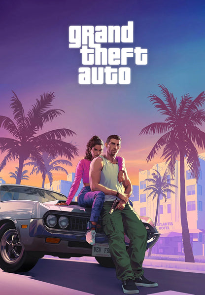 GTA 6 Palms metal poster artwork
